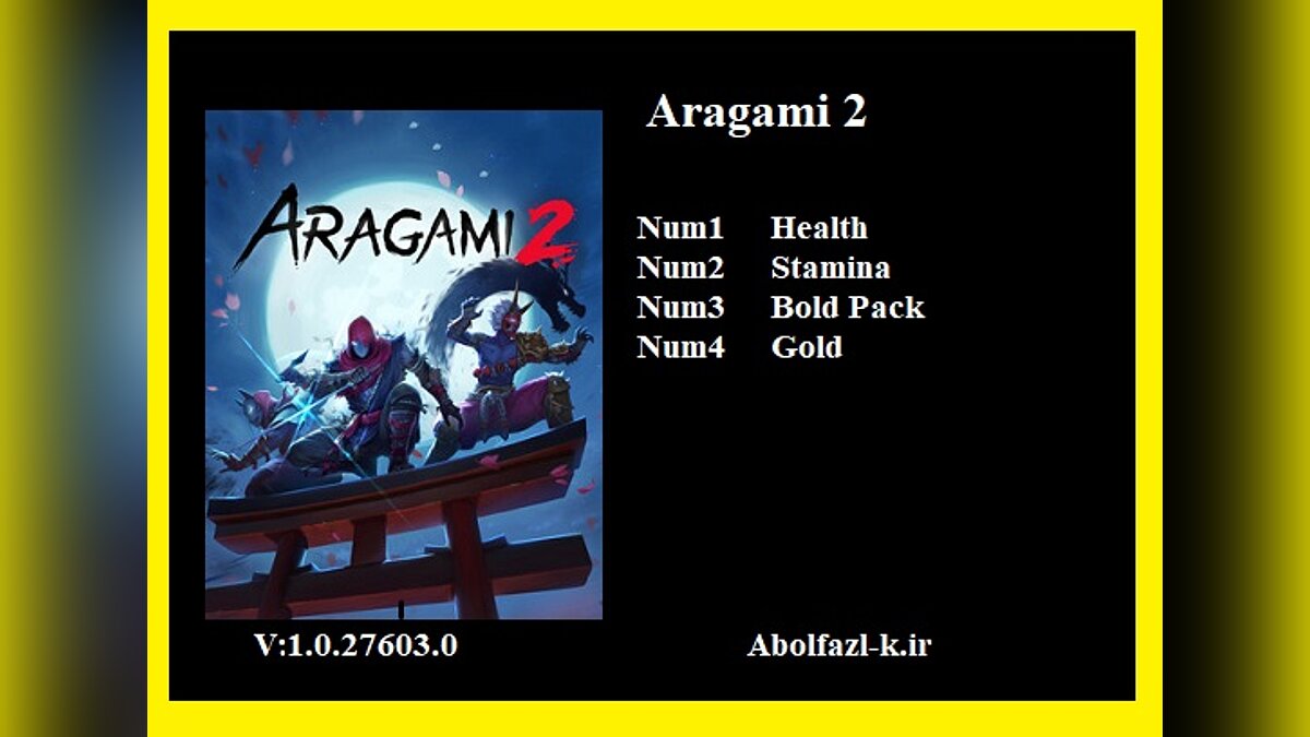 Aragami 2 — Трейнер (+4) [1.0.27603.0]