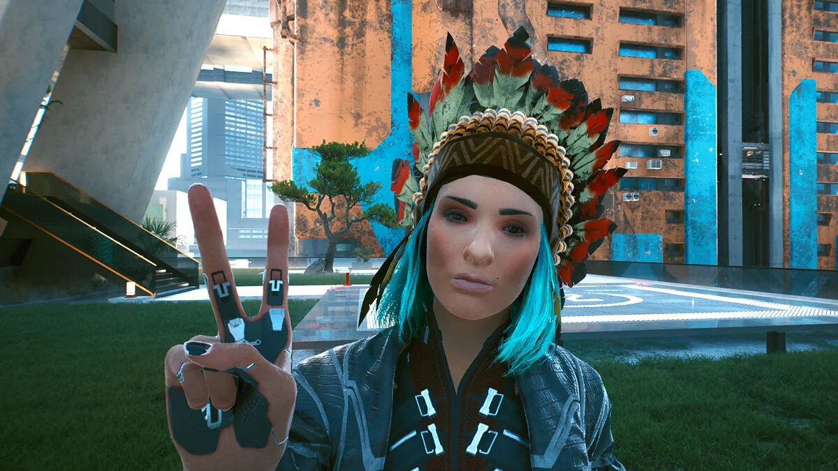 Cyberpunk 2077 — Индейский головной убор