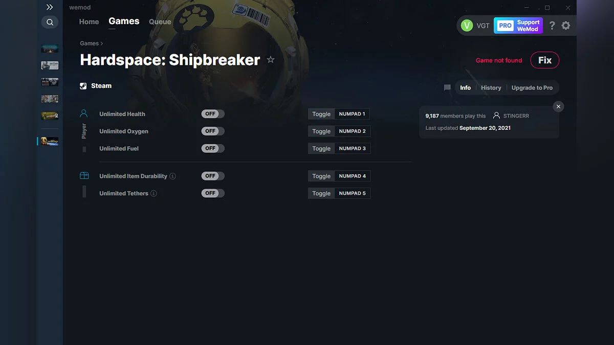 Hardspace: Shipbreaker — Трейнер (+5) от 20.09.2021 [WeMod]