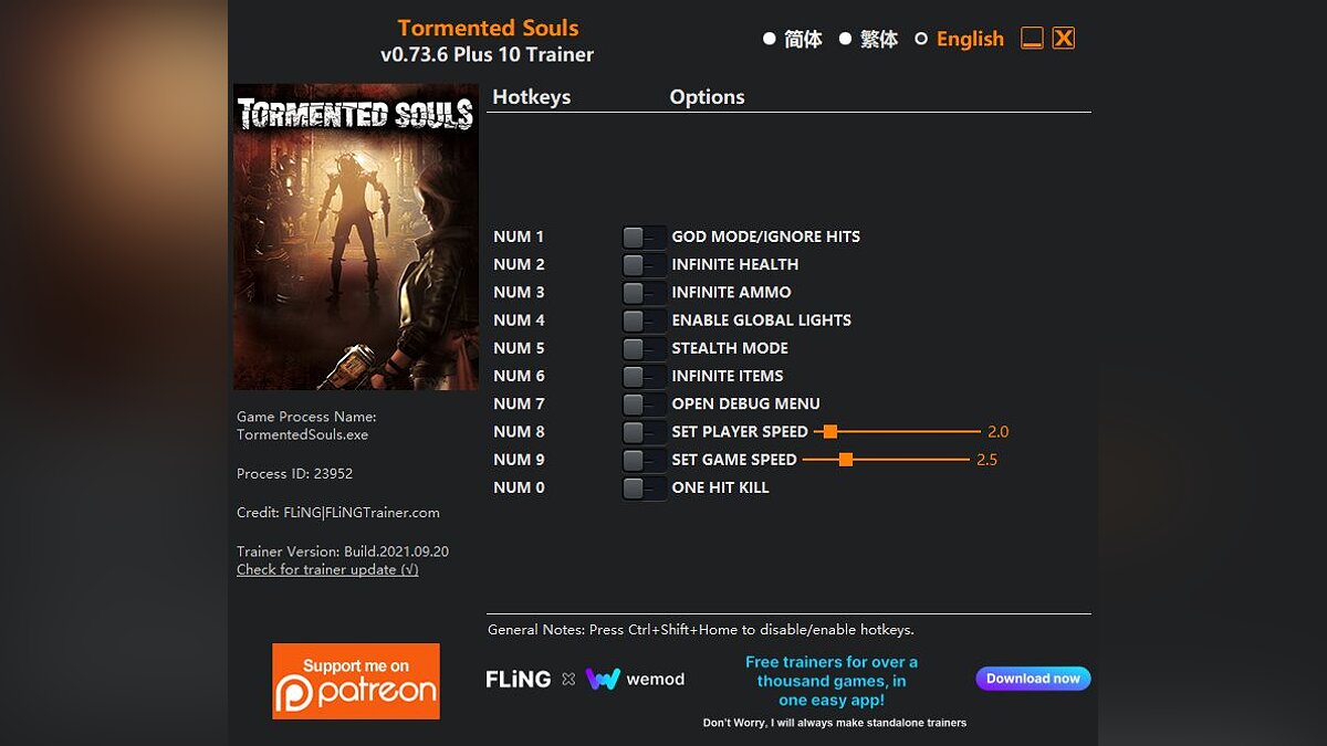 Tormented Souls — Трейнер (+10) [0.73.6]