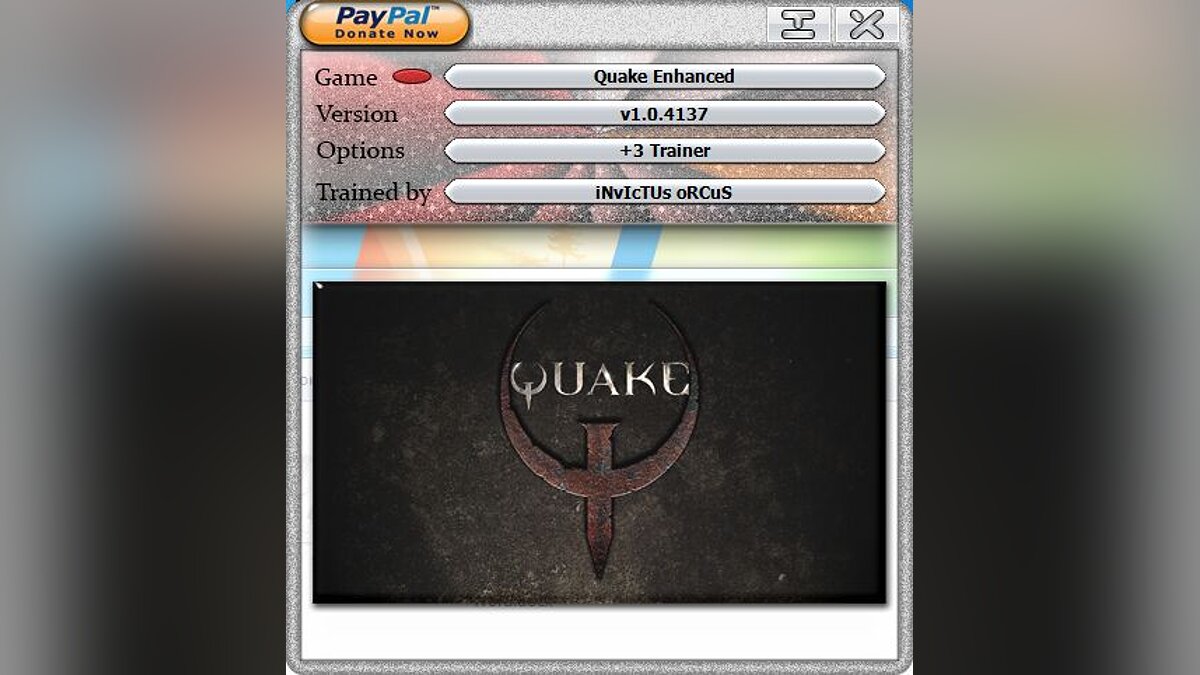 Quake — Трейнер (+3) [1.0.4126 - 1.0.4137] [Enhanced]