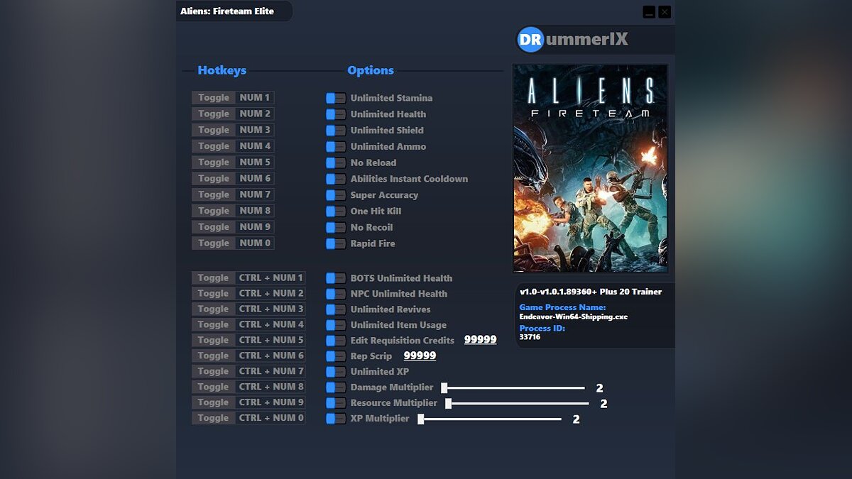 Aliens: Fireteam Elite — Трейнер (+20) [Game Version: v1.0-v1.0.1.89360+] 