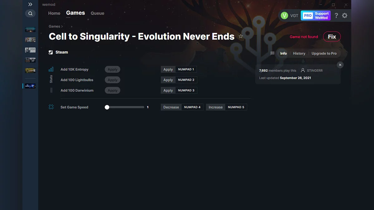 Cell to Singularity - Evolution Never Ends — Трейнер (+4) от 26.09.2021 [WeMod]