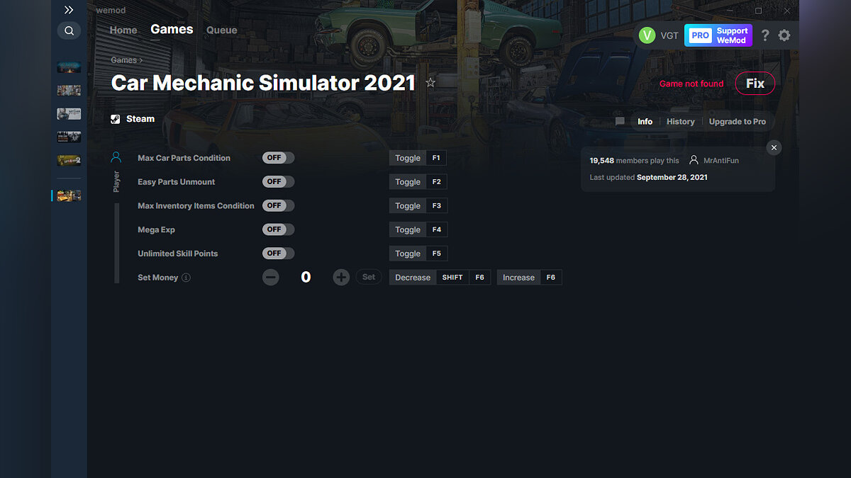 Car Mechanic Simulator 2021 — Трейнер (+6) от 28.09.2021 [WeMod]