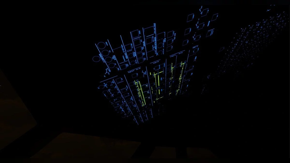 Microsoft Flight Simulator — Черная кабина и синее освещение для A320NX