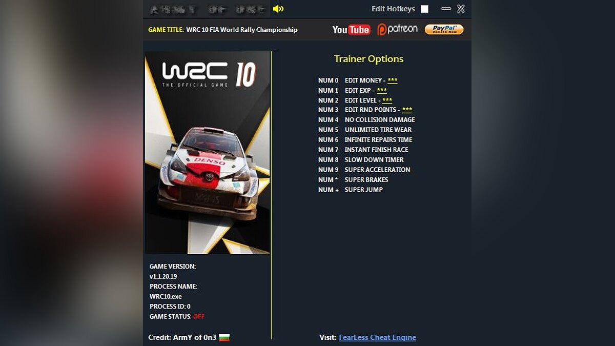 Файлы для WRC 10 - трейнеры, моды, сохранения, патчи