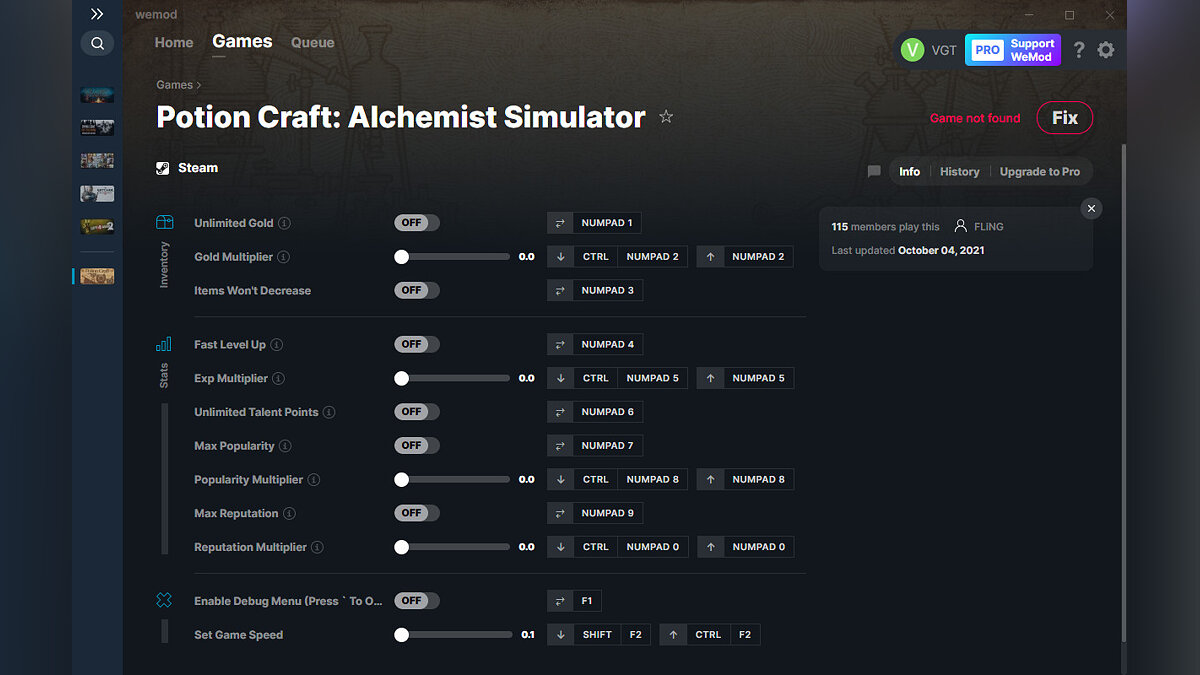 Potion Craft: Alchemist Simulator — Трейнер (+12) от 04.10.2021 [WeMod]