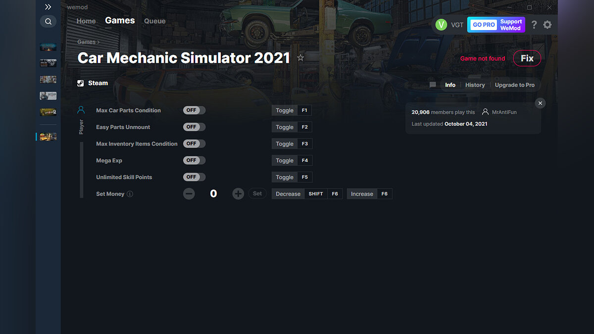 Car Mechanic Simulator 2021 — Трейнер (+6) от 04.10.2021 [WeMod]