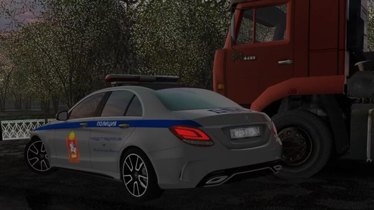 City Car Driving — Mercedes-Benz C300 (W205) Police