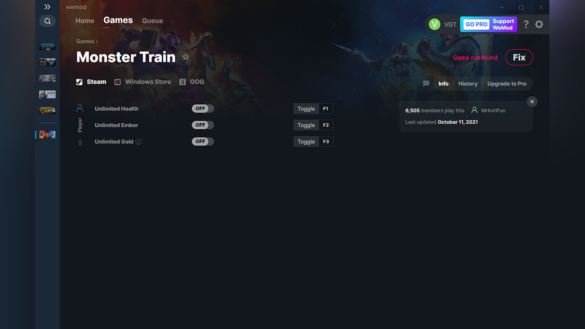 Monster Train — Трейнер (+3) от 11.10.2021 [WeMod]