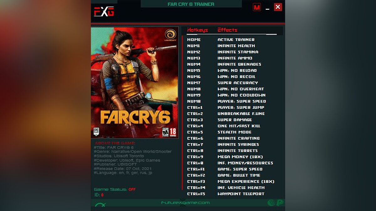 Far Cry 6 — Трейнер (+22/+25) [1.1.0]