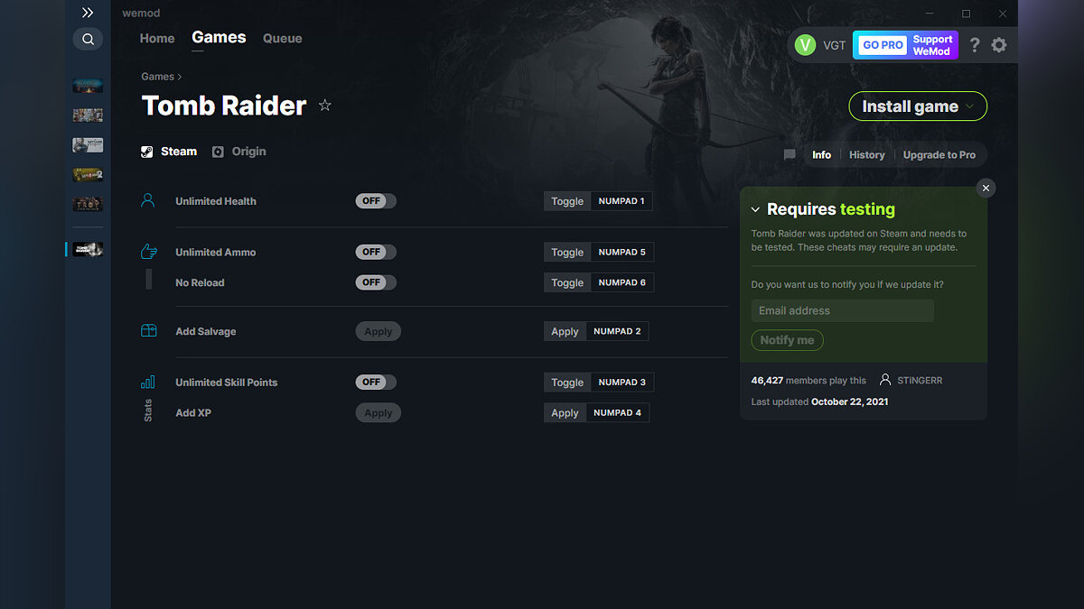 Tomb Raider — Трейнер (+6) от 22.10.2021 [WeMod]