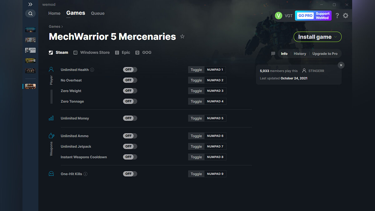 MechWarrior 5: Mercenaries — Трейнер (+9) от 24.10.2021 [WeMod]
