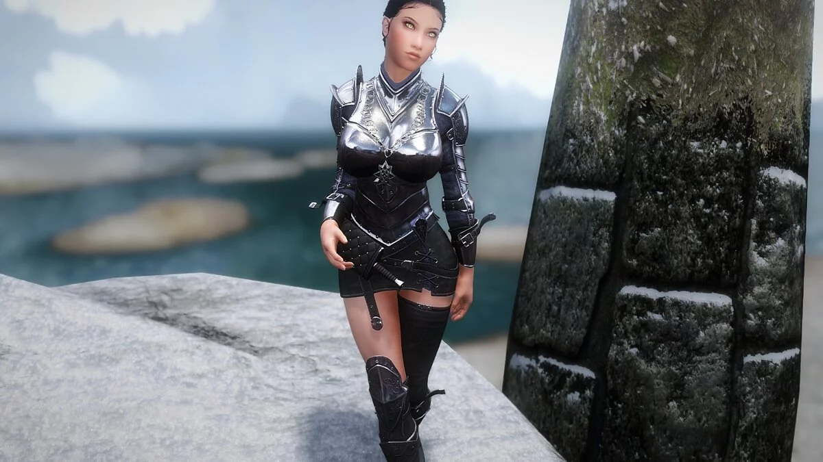 The Elder Scrolls 5: Skyrim Legendary Edition — Доспехи «Темного рыцаря» BHUNP - CBBE - UUNP