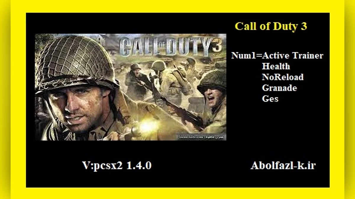 Call of Duty 3 — Трейнер (+4) [PCSX2: 1.4.0]