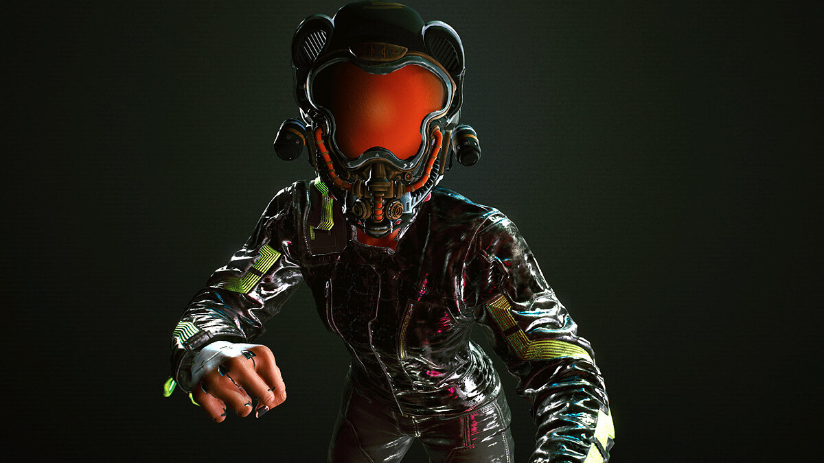 Cyberpunk 2077 — Оранжевый шлем