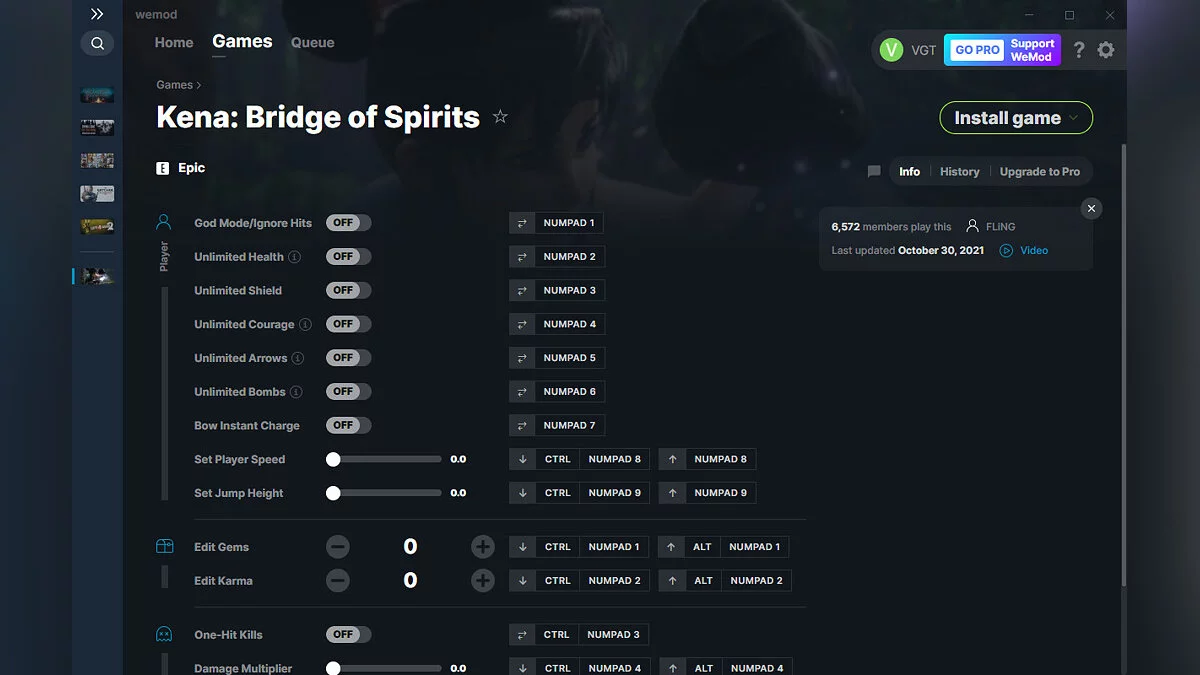 Kena: Bridge of Spirits — Трейнер (+14) от 30.10.2021 [WeMod]