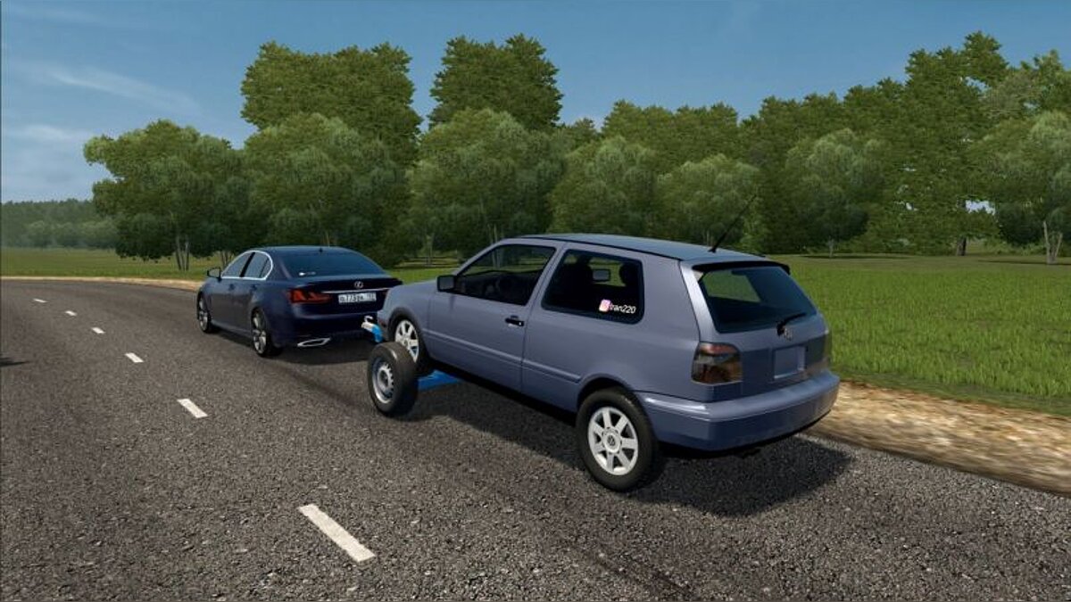 City Car Driving — Прицеп — эвакуатор с VW Golf 3