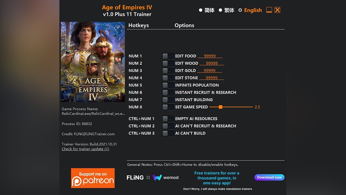 Age of Empires 4 — Трейнер (+11) [1.0]
