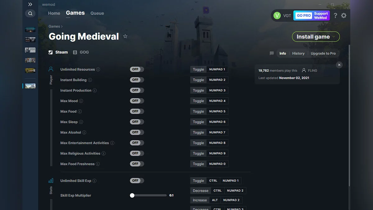 Going Medieval — Трейнер (+13) от 02.11.2021 [WeMod]