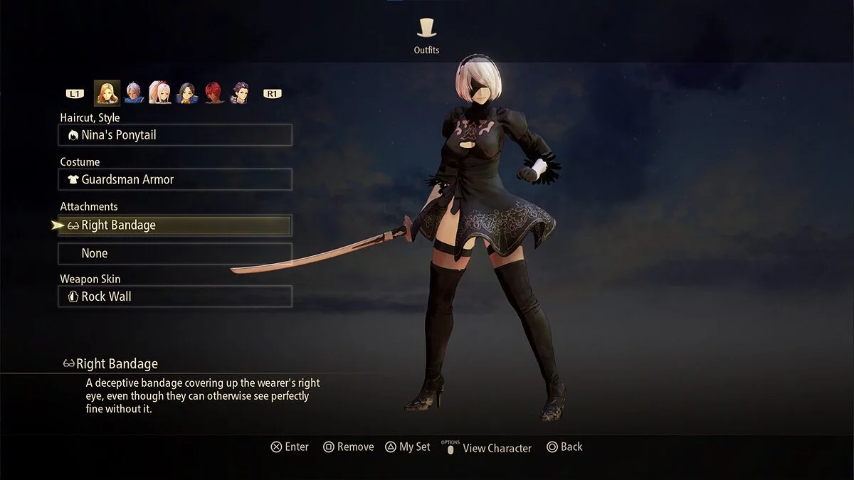 Tales of Arise — Кисара в костюме 2B из игры Nier Automata