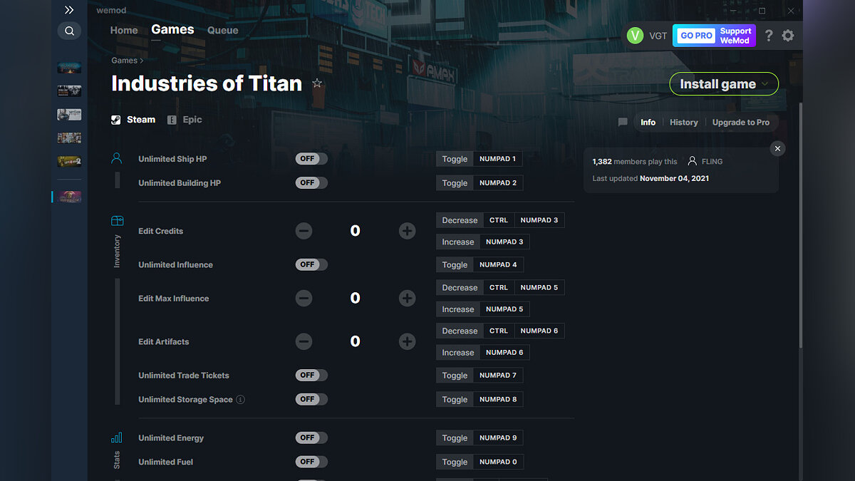 Industries of Titan — Трейнер (+17) от 04.11.2021 [WeMod]