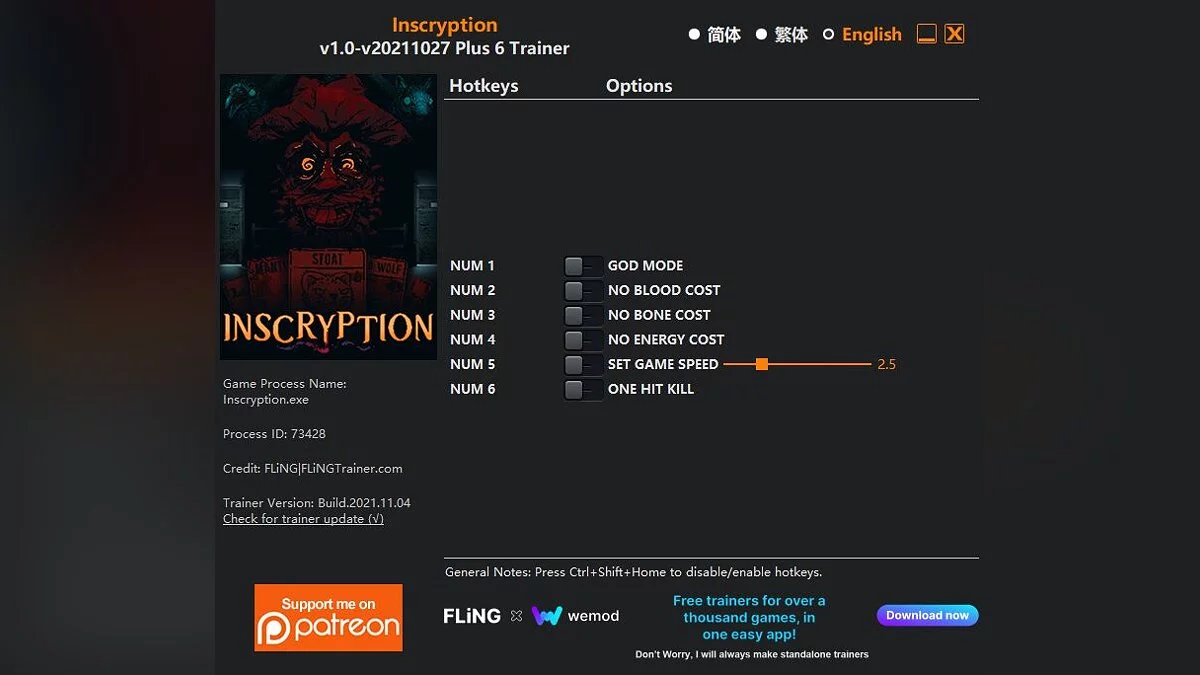 Inscryption — Трейнер (+6) [1.0 - UPD: 27.10.2021]