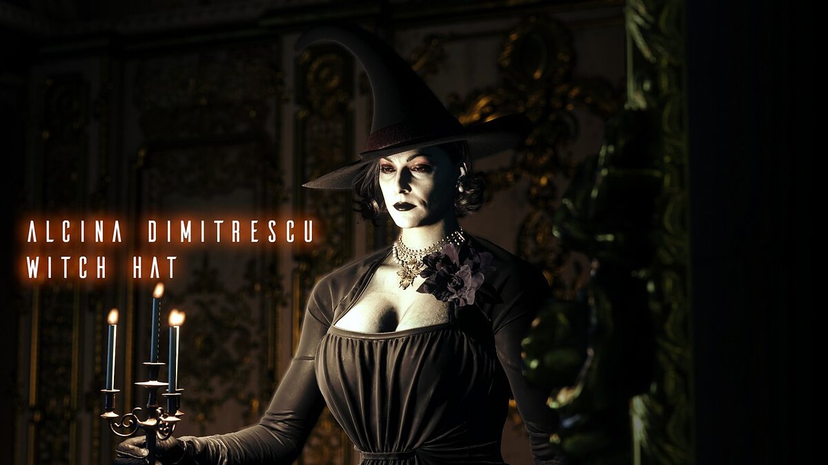 Resident Evil Village — Альсина в шляпе ведьмы