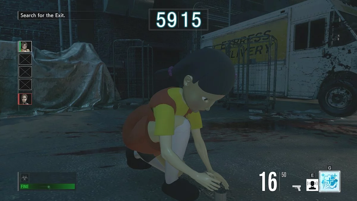 Resident Evil: Resistance — Кукла из сериала «Игра в кальмара»