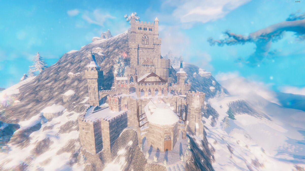 Valheim — Замок Морозных стражей - огромный горный замок в готическом стиле