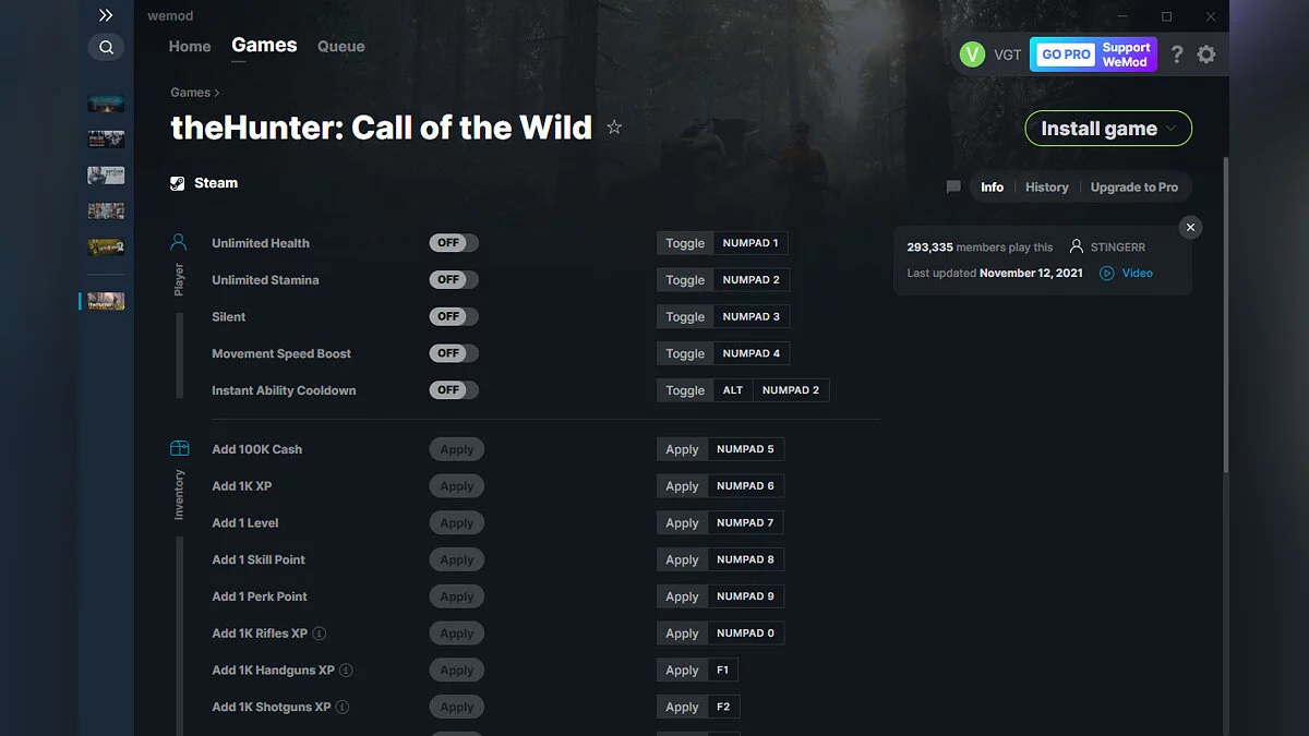 theHunter: Call of the Wild — Трейнер (+26) от 12.11.2021 [WeMod]