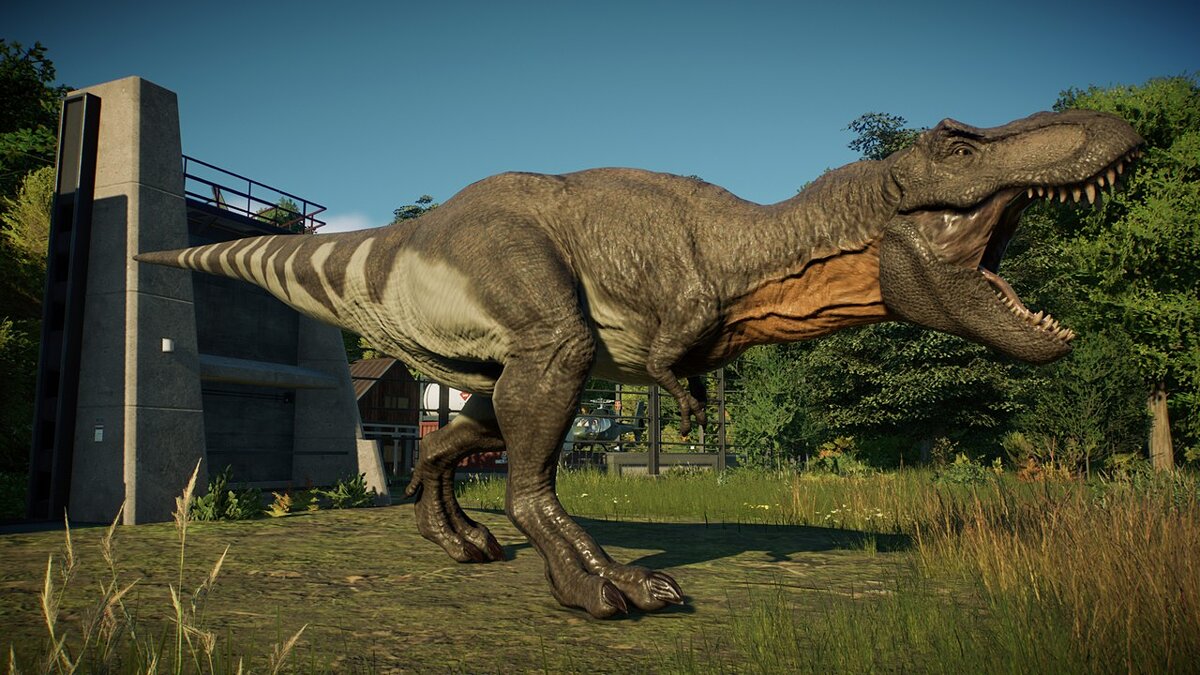 Jurassic World Evolution 2 — Тирекс в раскраске «Прогулка с динозаврами»