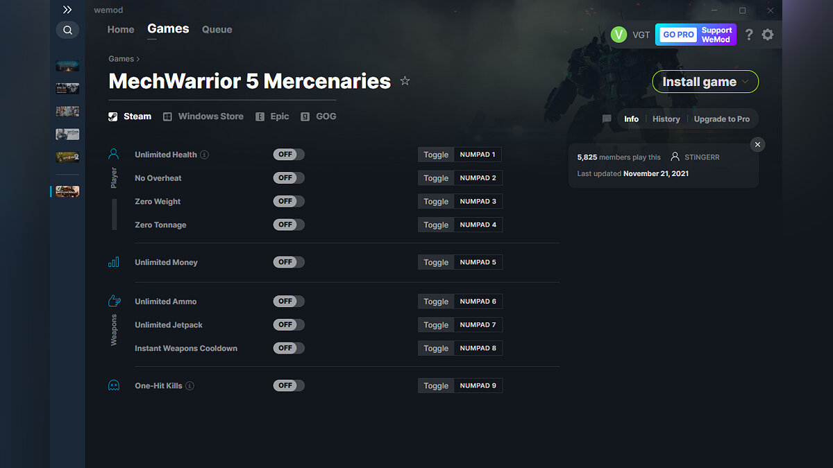MechWarrior 5: Mercenaries — Трейнер (+9) от 21.11.2021 [WeMod]