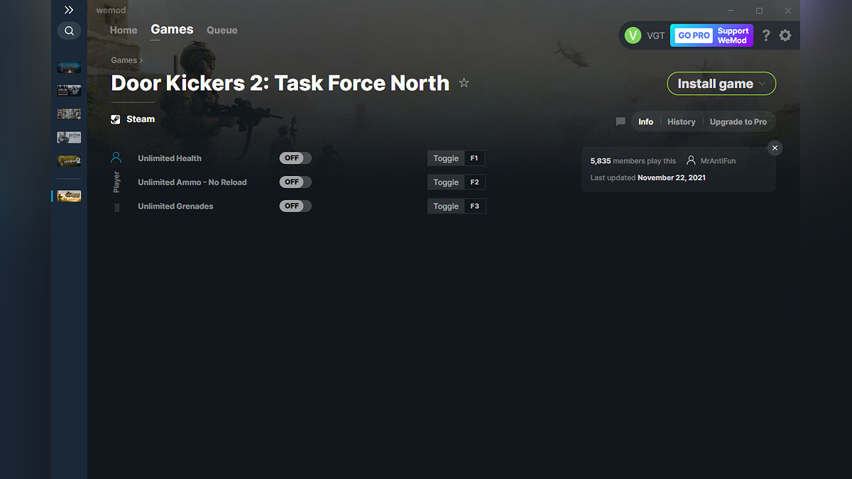 Door Kickers 2: Task Force North — Трейнер (+3) от 22.11.2021 [WeMod]