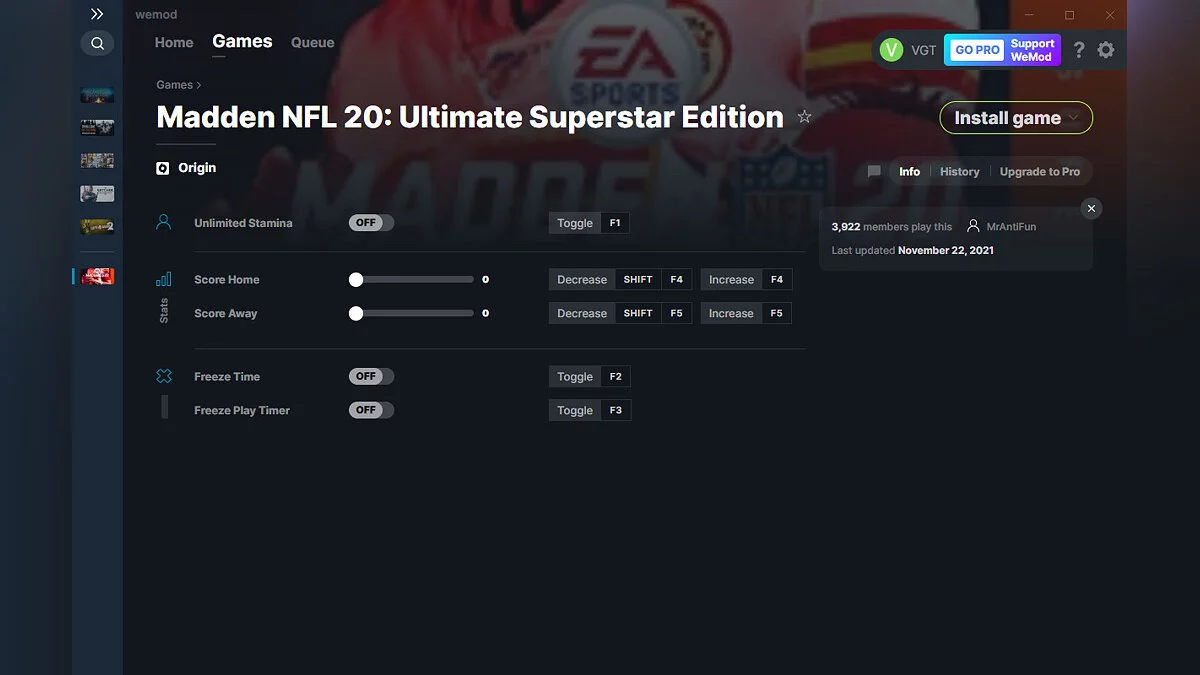 Трейнер (+5) от 22.11.2021 [WeMod]