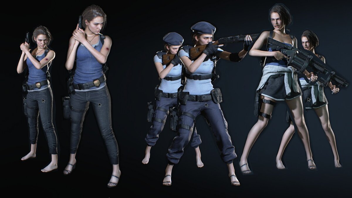 Resident Evil 3 — Оригинальные костюмы Джилл