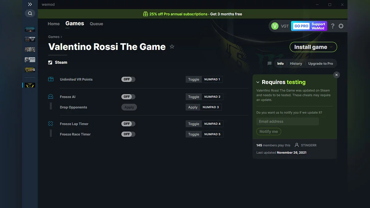 Трейнер (+5) от 26.11.2021 [WeMod]