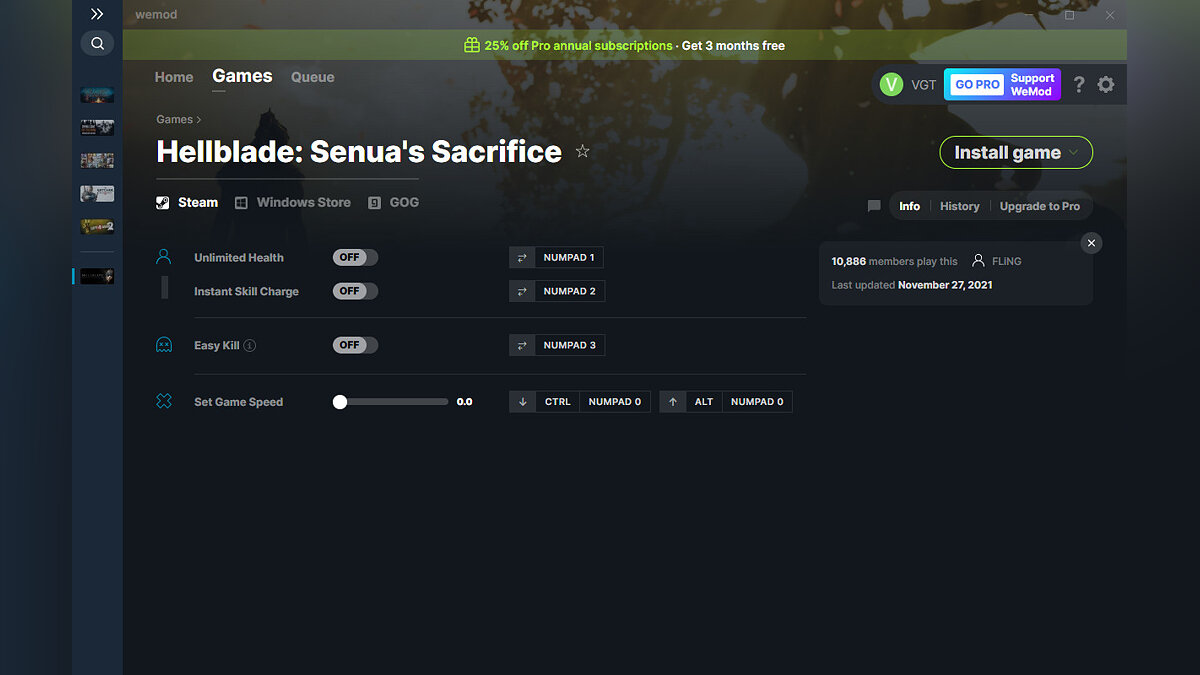Hellblade: Senua&#039;s Sacrifice — Трейнер (+4) от 27.11.2021 [WeMod]