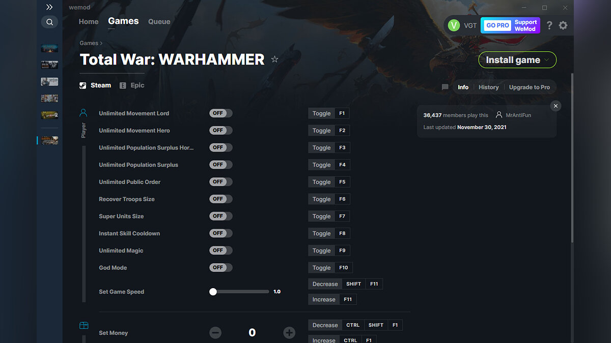 Total War: Warhammer — Трейнер (+18) от 30.11.2021 [WeMod]