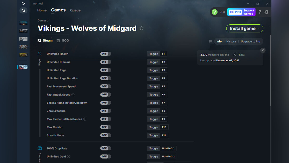 Vikings: Wolves of Midgard — Трейнер (+23) от 07.12.2021 [WeMod]