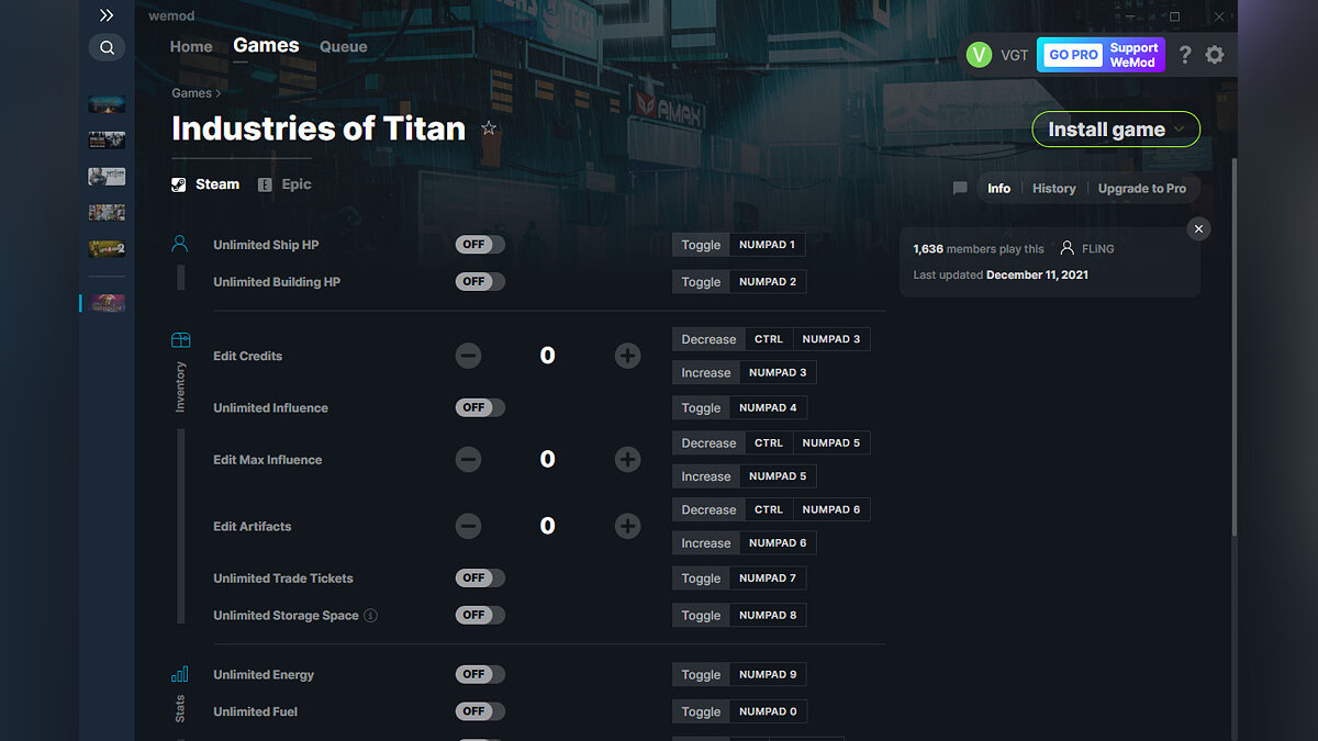 Industries of Titan — Трейнер (+17) от 11.12.2021 [WeMod]