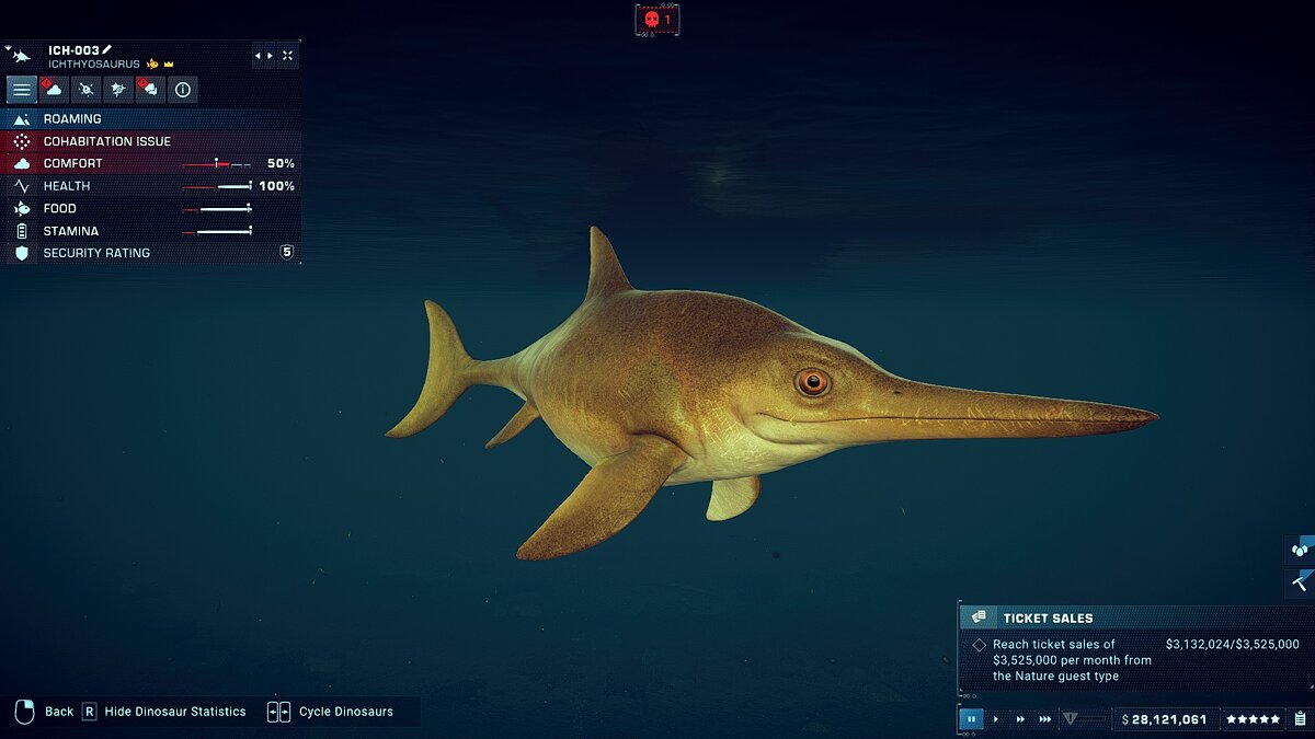 Jurassic World Evolution 2 — Рыбьи глаза ихтиозавра