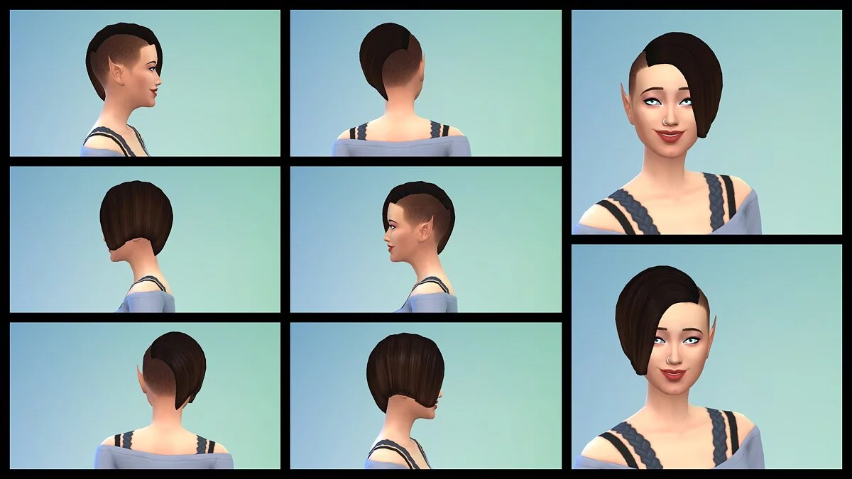 The Sims 4 — Прическа «Джей андеркат»