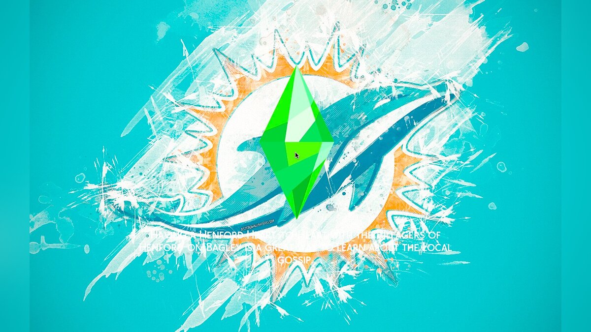 The Sims 4 — Пользовательский экран загрузки «Майамские дельфины»