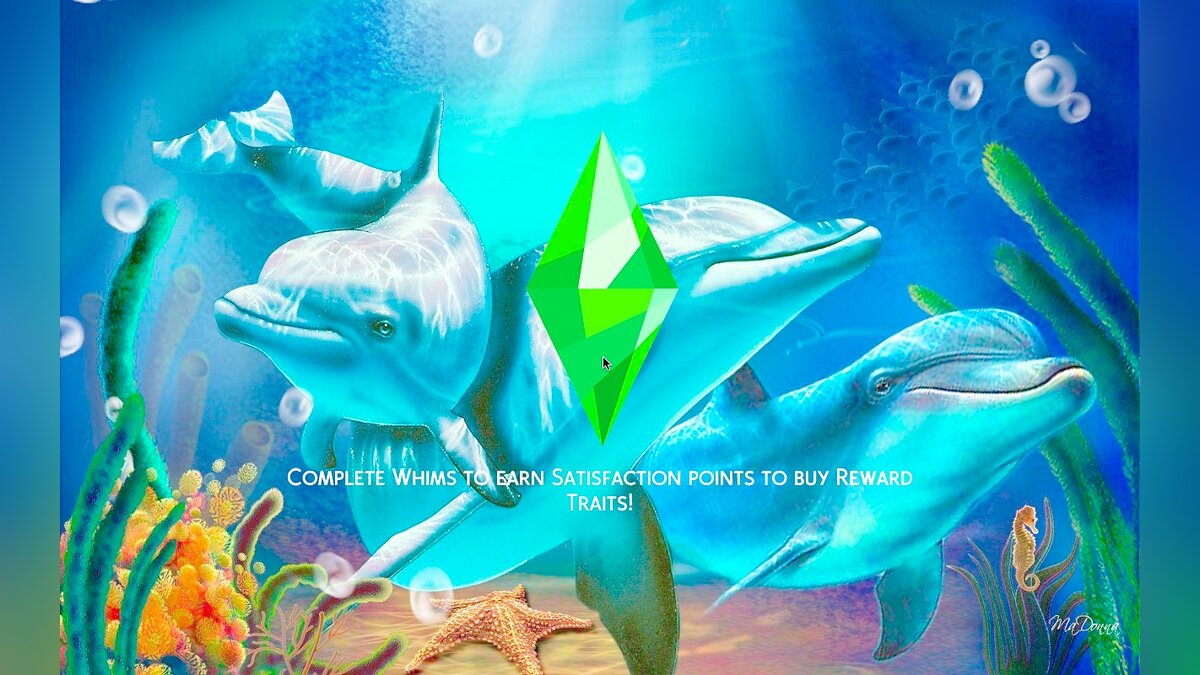 The Sims 4 — Три дельфина под водой