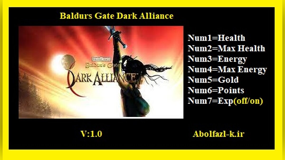 Baldur&#039;s Gate: Dark Alliance — Трейнер (+7) [1.0]