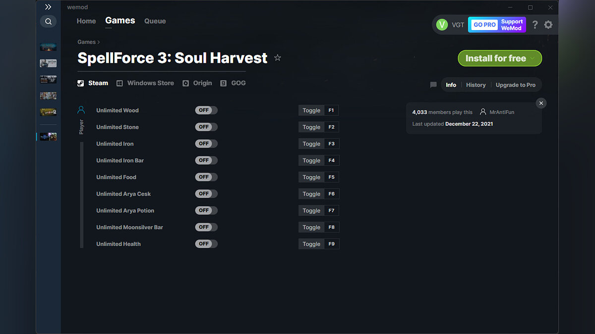 SpellForce 3: Soul Harvest — Трейнер (+9) от 22.12.2021 [WeMod]