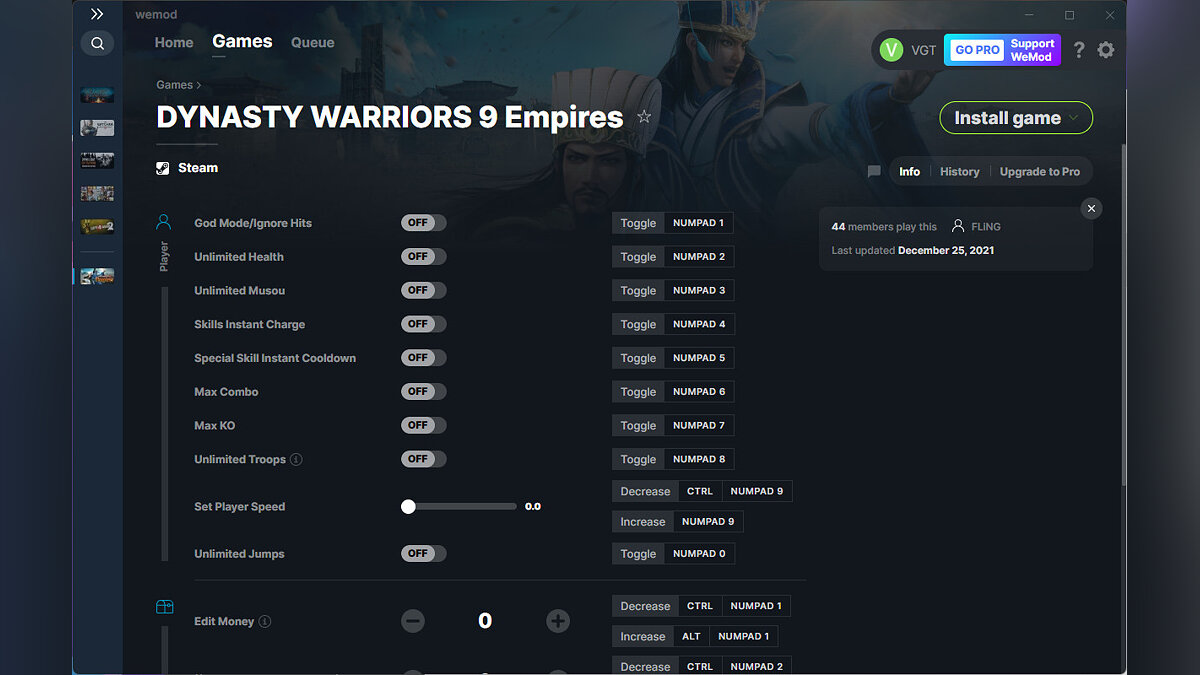 Dynasty Warriors 9 Empires — Трейнер (+17) от 25.12.2021 [WeMod]