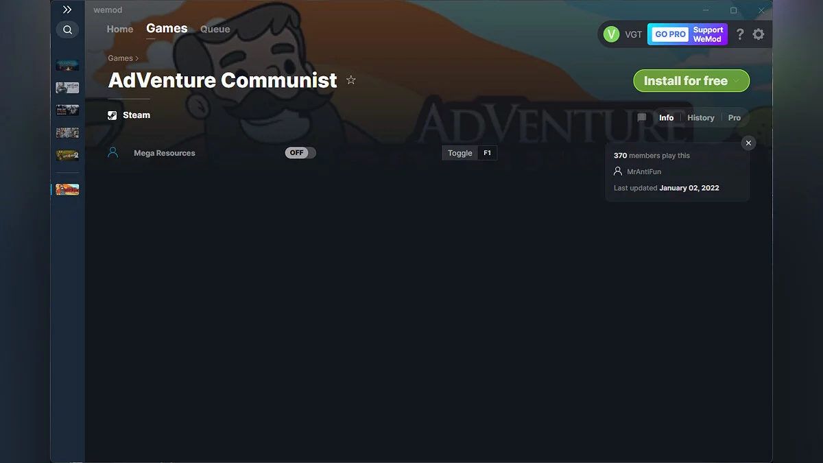 AdVenture Communist — Трейнер (+1) от 02.01.2022 [WeMod]