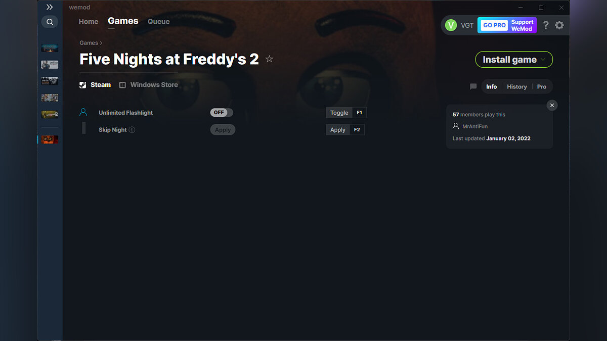 Five Nights at Freddy&#039;s 2 — Трейнер (+2) от 02.01.2022 [WeMod]